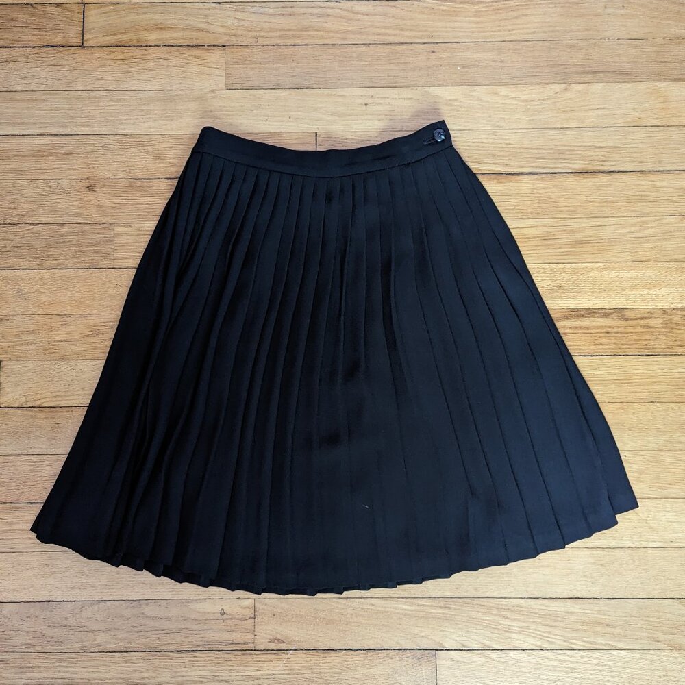 Vintage Liz Claiborne Pleated Black Skirt, Size 4